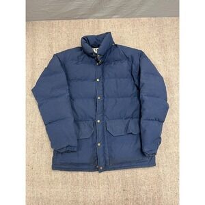 Vintage Camp 7 Puffer‎ Jacket Mens Medium Blue 1970s Down
